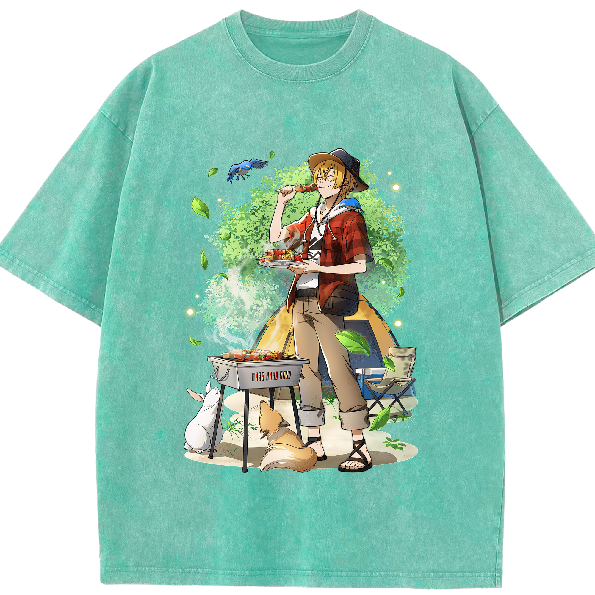 （画像用） 文豪ストレイドッグス Bungo Stray Dogs 綿100% ヴィンテージ風 半袖Tシャツ（フロントプリント）